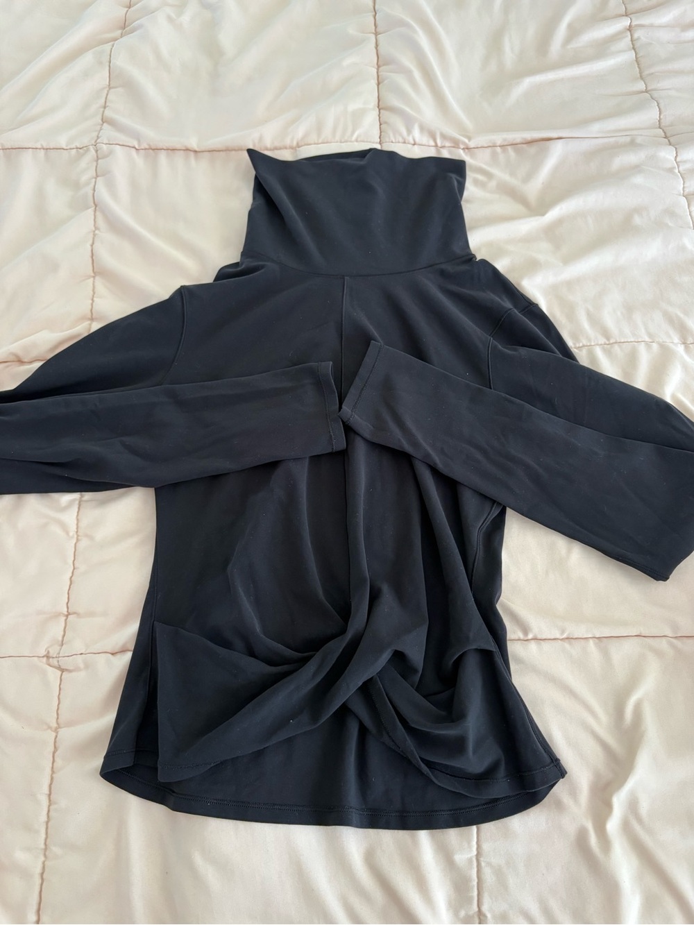 Lululemon Black Long-Sleeve Turtleneck Top cropped
